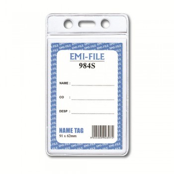 Transparent Name Tag 984 - 90mm (H) x 62mm (W) Card Size