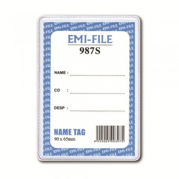 Transparent Name Tag 987 - 90mm (H) x 64mm (W) Card Size